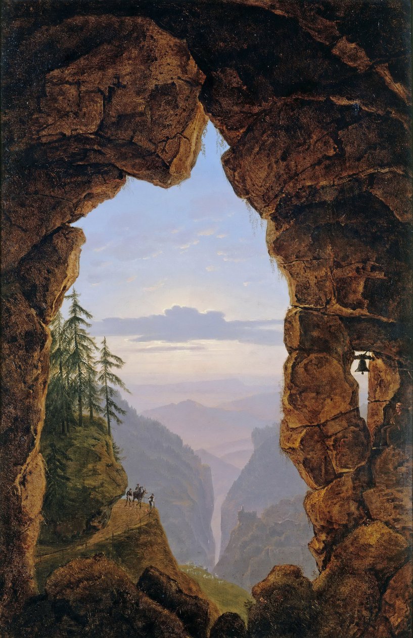 Kapu a sziklákban, 1818. alkotó: Karl Friedrich Schinkel