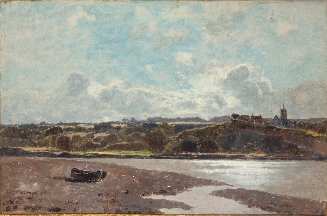"Táj Newnhammel szemben a Severn-en", 1880 alkotó: Karl Heffner