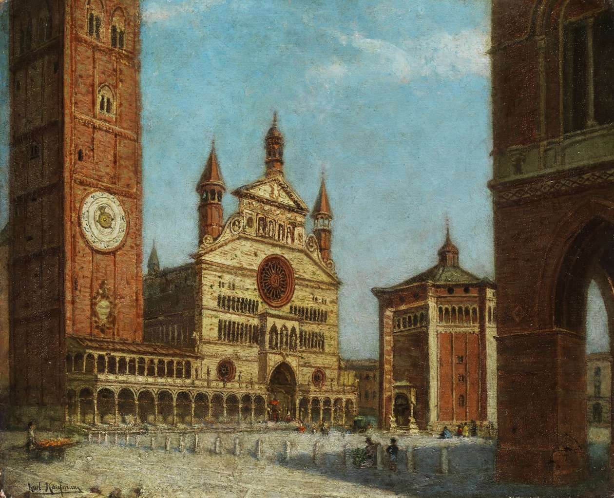 Cremona látképe alkotó: Karl Kaufmann