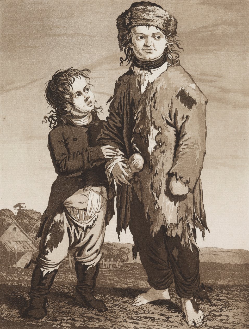 Az ifjú koldusok alkotó: Karl Ludwig Bernhard Buchhorn