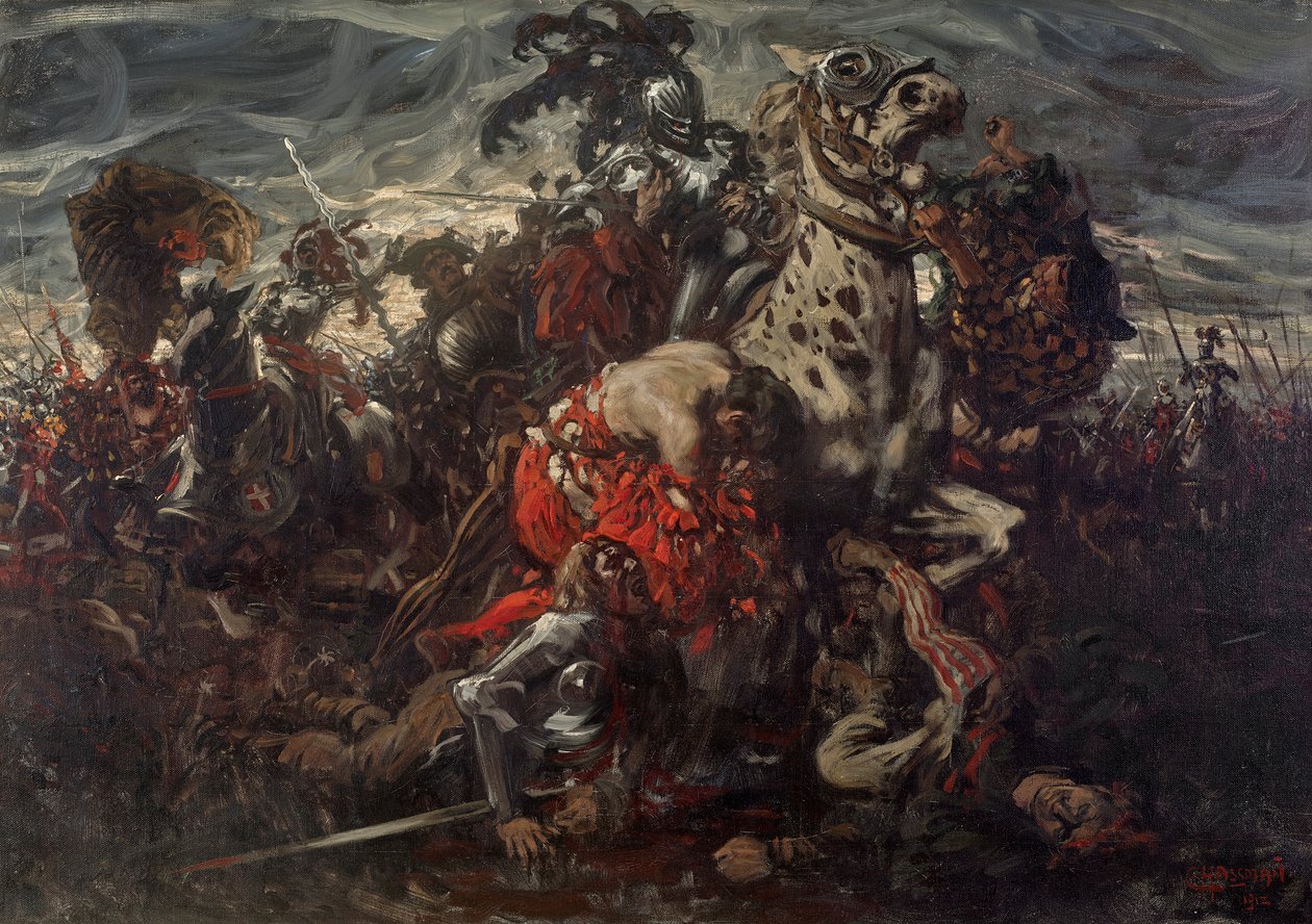 A páviai csata, 1912. alkotó: Karl Ludwig Hassmann