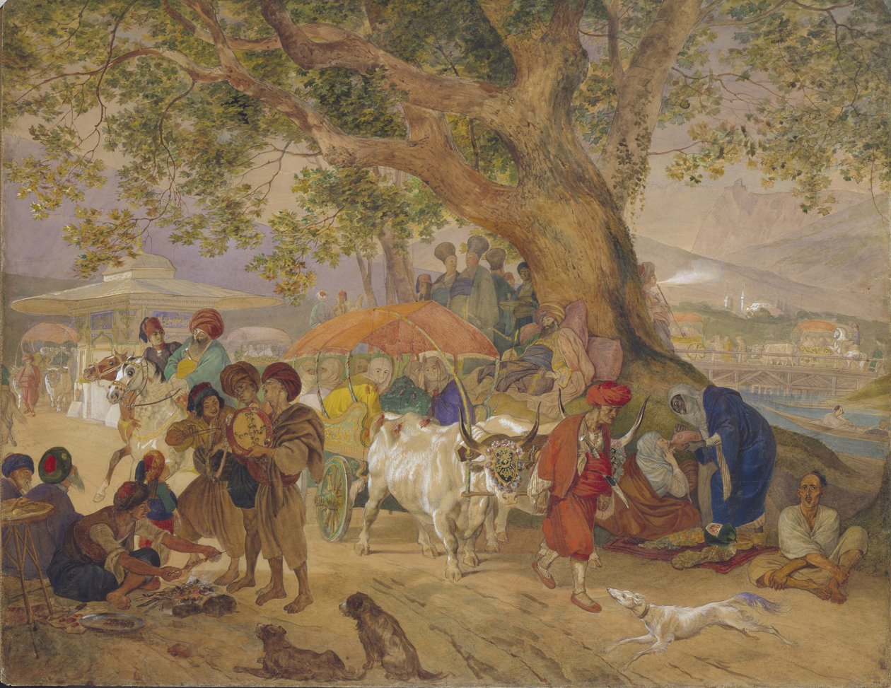 Sweet Water Springs Konstantinápoly közelében, 1849 alkotó: Karl Pavlovich Bryullov