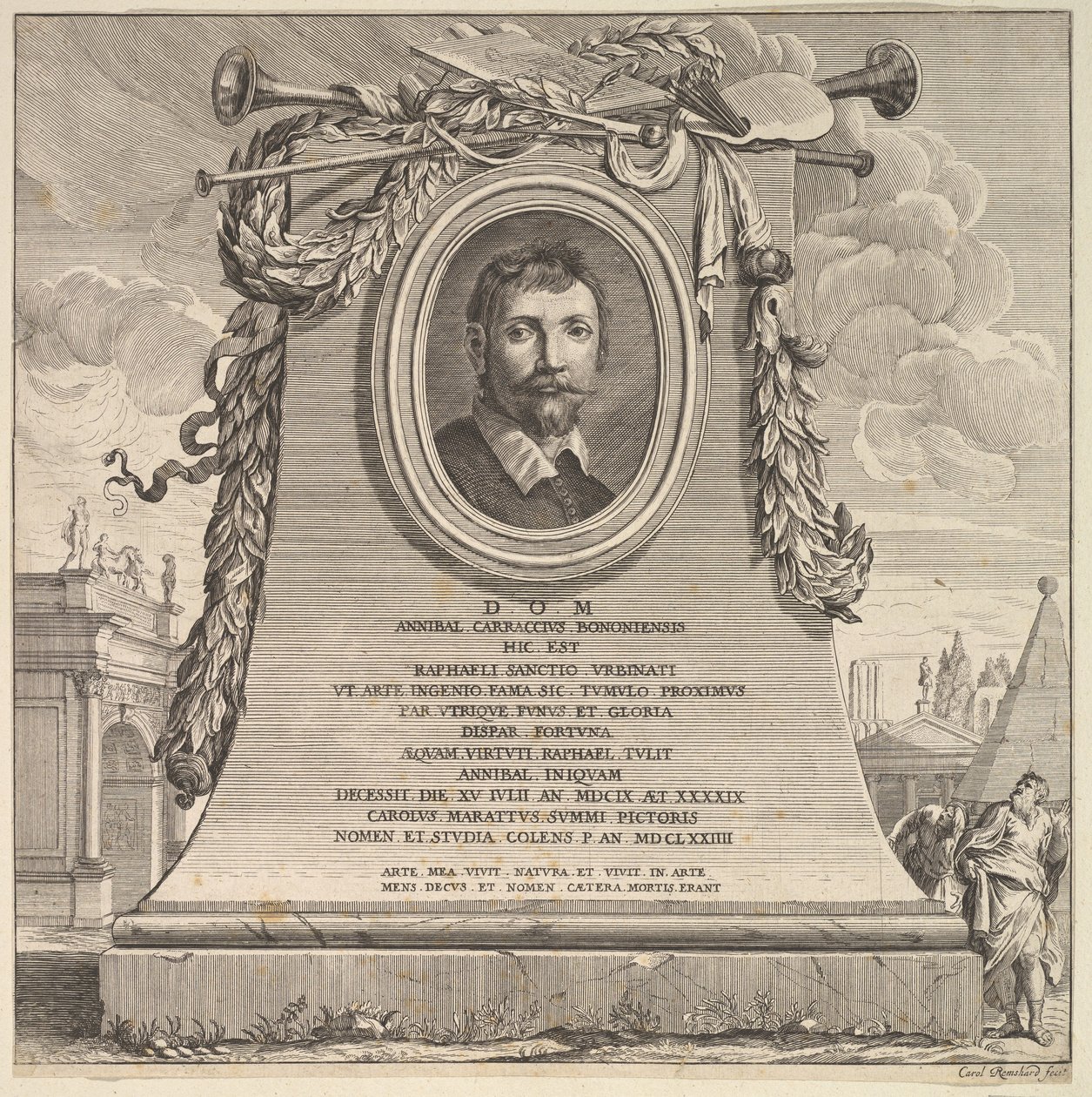 Annibale Carracci sírja, 1690-1735. alkotó: Karl Remshardt