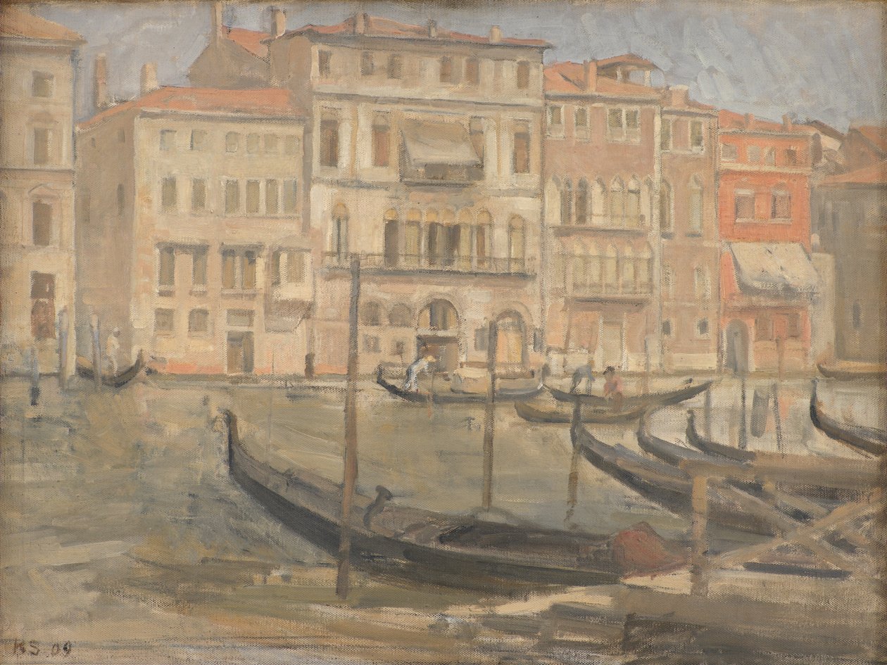 A velencei Canal Grandén alkotó: Karl Schou