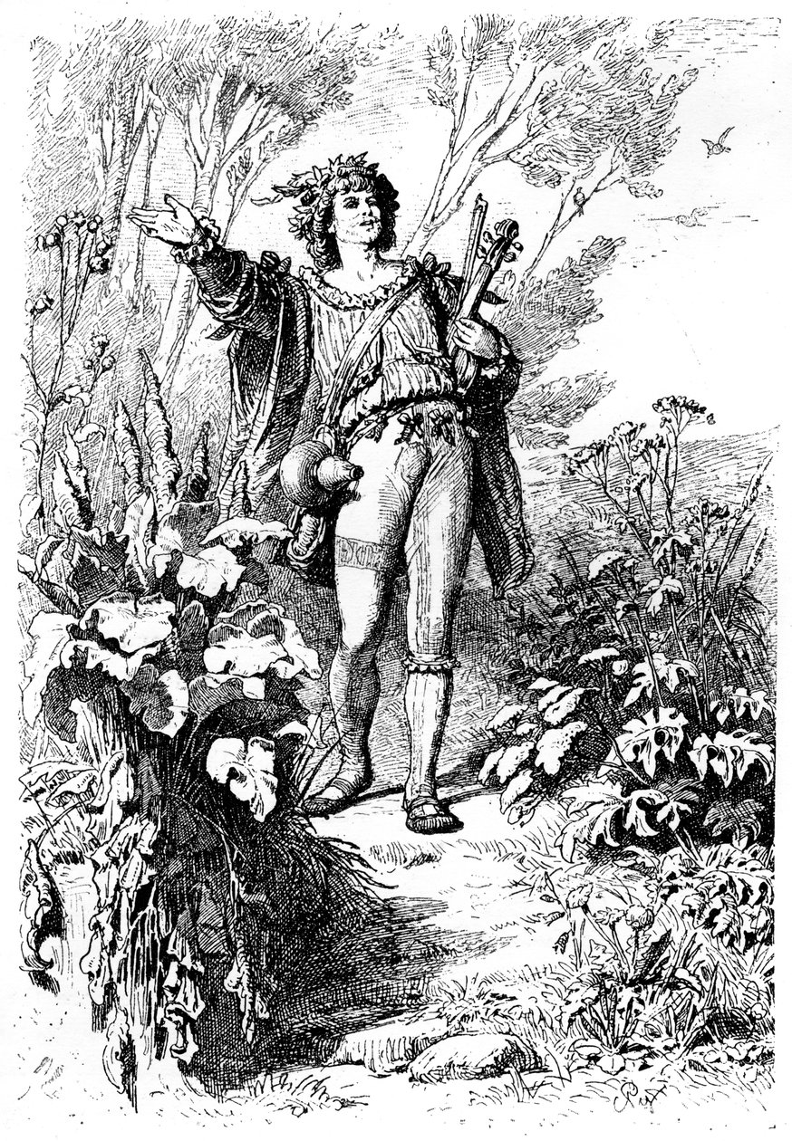 Minnesanger, 1880-1882. alkotó: Karl Theodor von Piloty