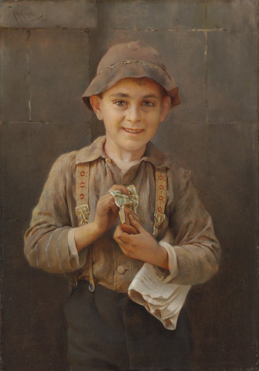 Newsboy, 1899 alkotó: Karl Witkowski