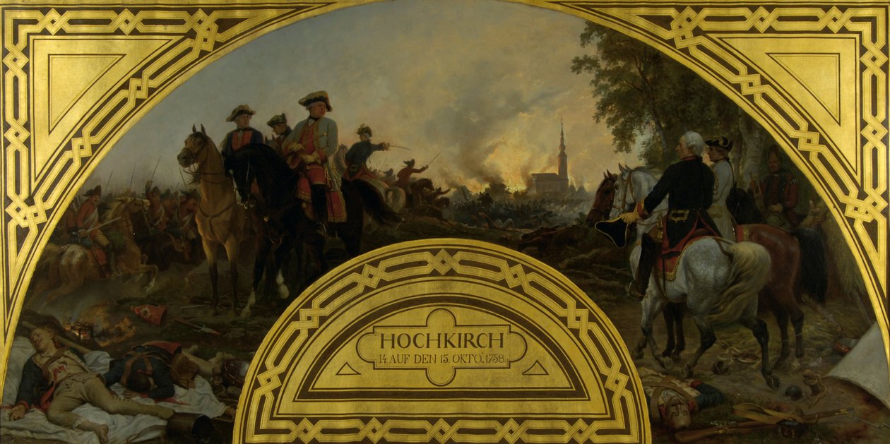 A rajtaütés Hochkirch mellett 1758-ban alkotó: Karl von Blaas