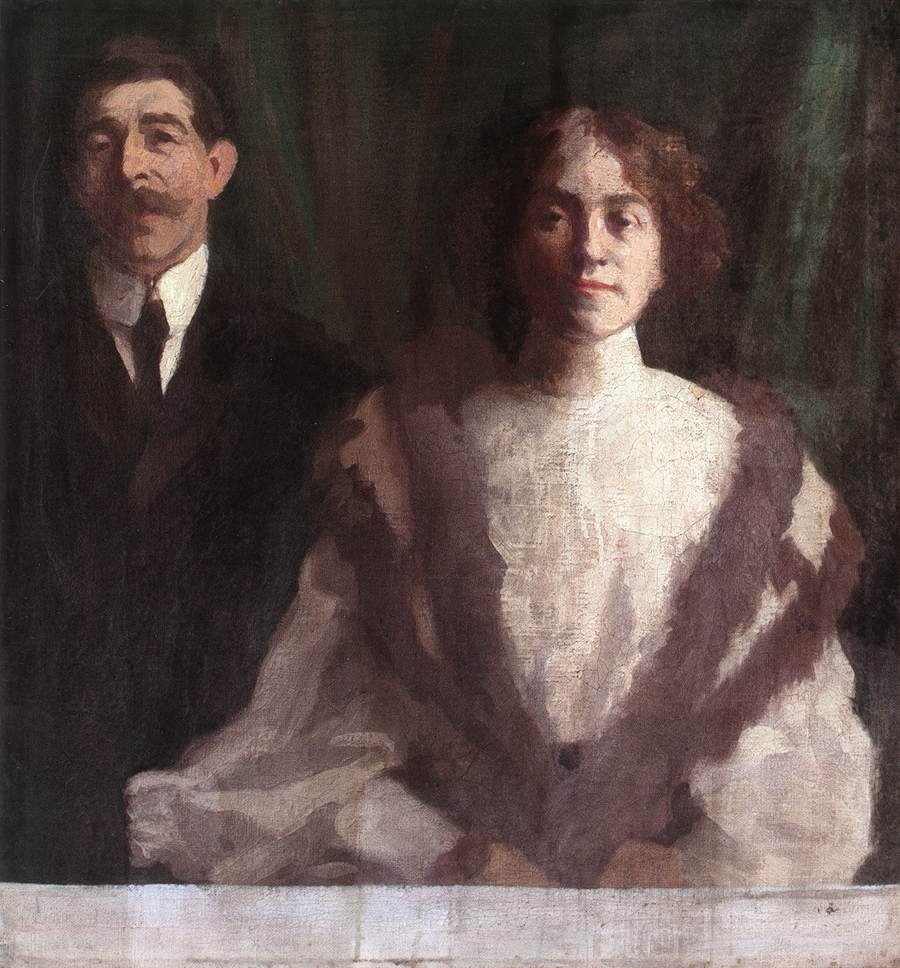 Cezar Herrer és felesége Nagybanyán alkotó: Károly Ferenczy