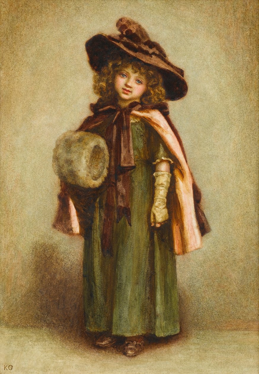 Utazásra készen: A lány a muffal (wc papíron) alkotó: Kate Greenaway