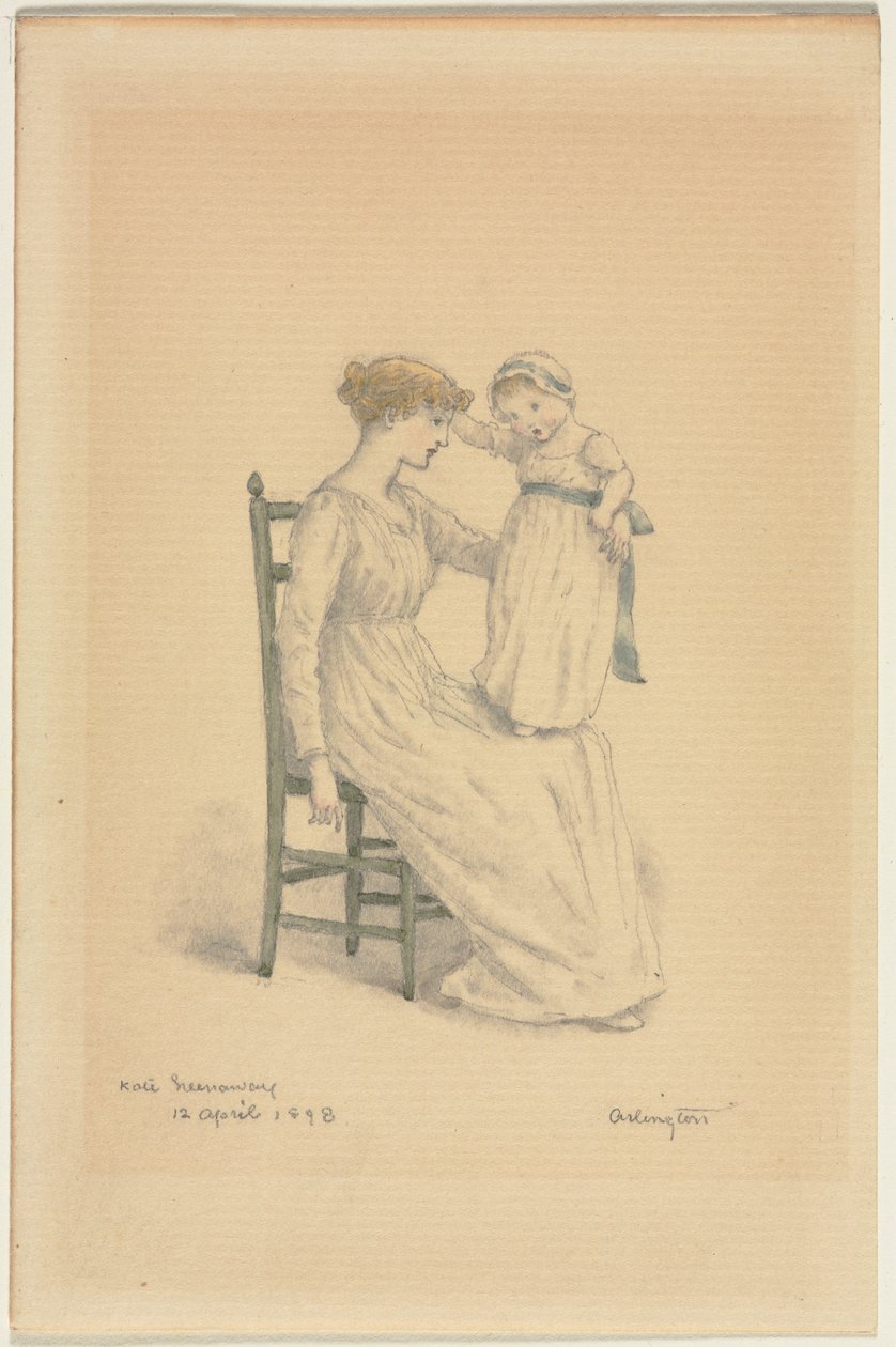Anya és gyermeke, 1898. alkotó: Kate Greenaway