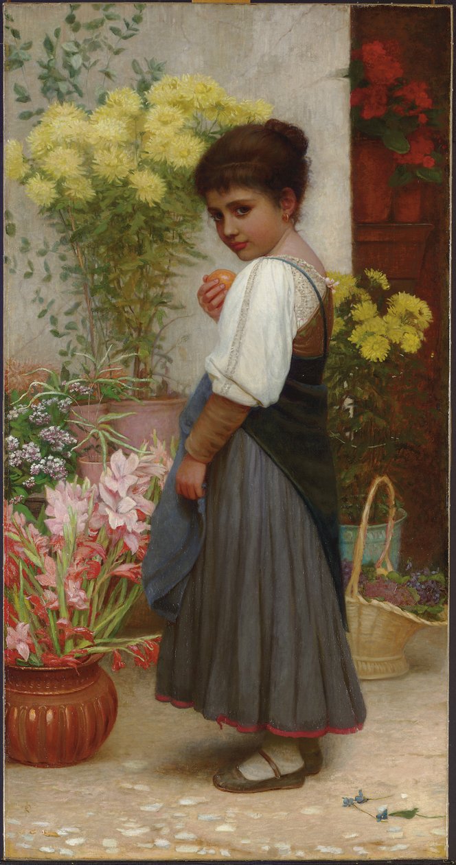 A virágkereskedő (olaj, vászon) alkotó: Kate Perugini