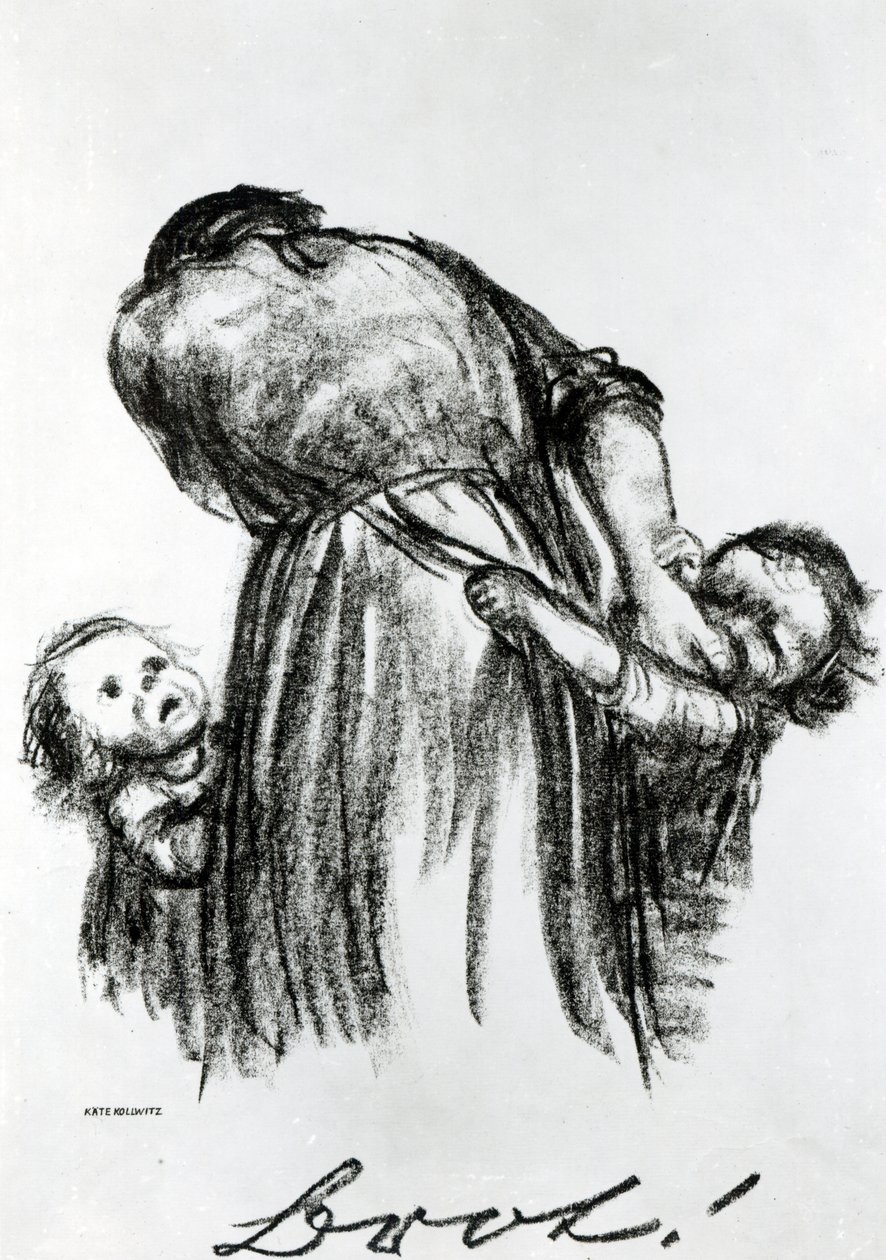 Kenyér!, 1924 alkotó: Käthe Kollwitz