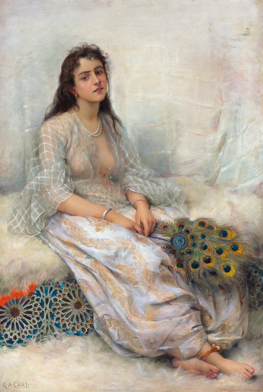 Egy keleti szépség (olaj, vászon) alkotó: Katherine Augusta Carl
