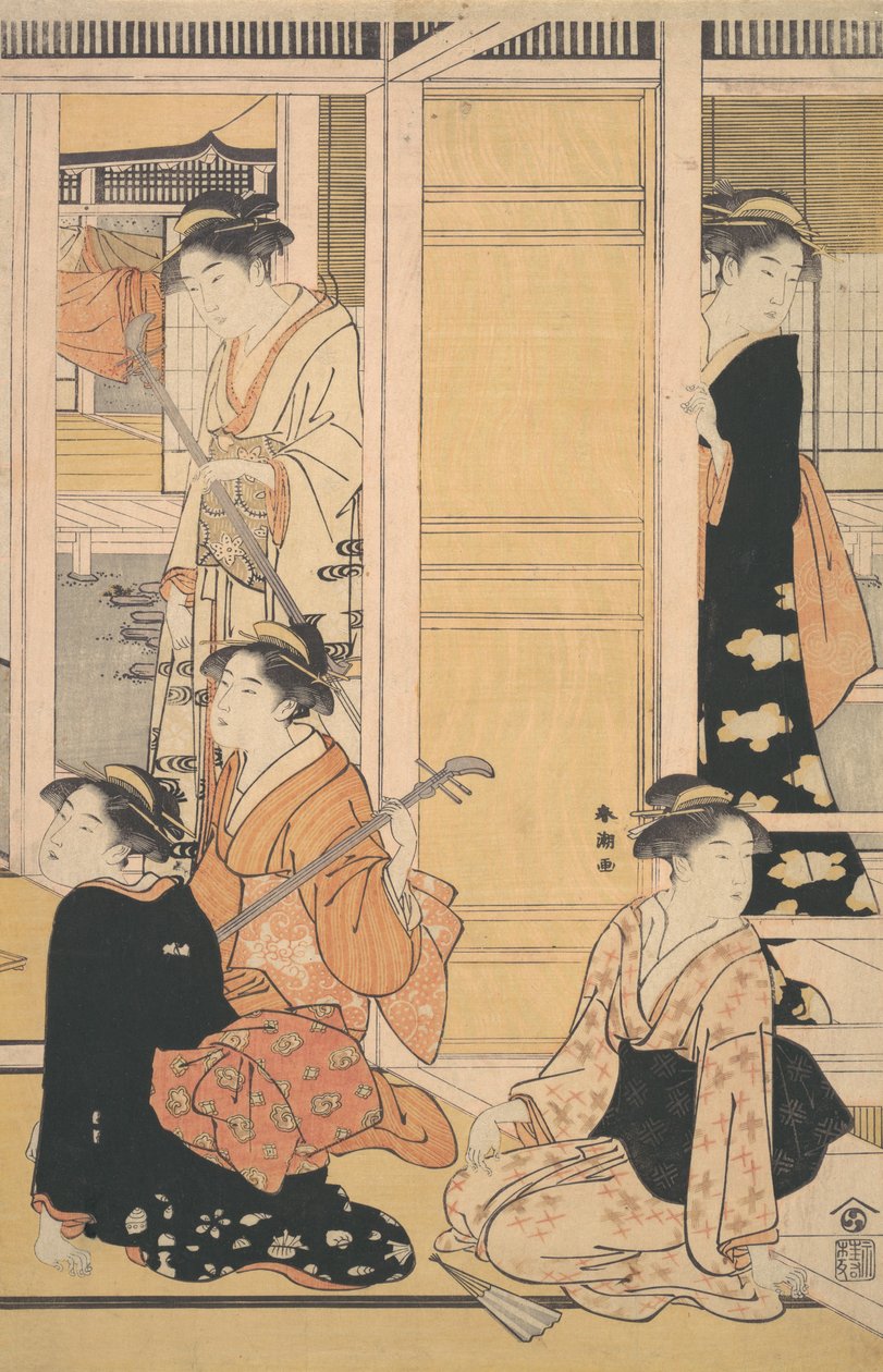 Belső nézet, kb. 1788. alkotó: Katsukawa Shuncho
