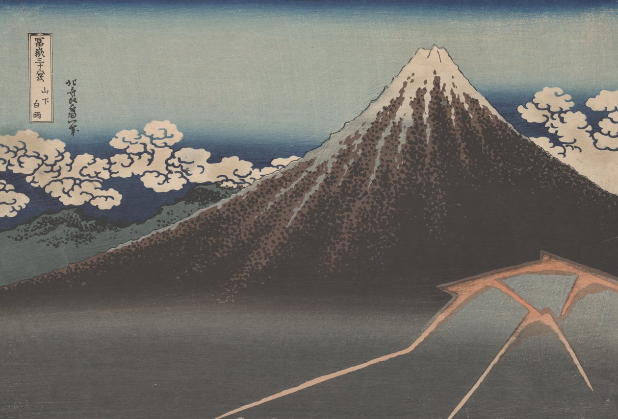 A „Rainstorm Beneath the Summit” után alkotó: Katsushika Hokusai