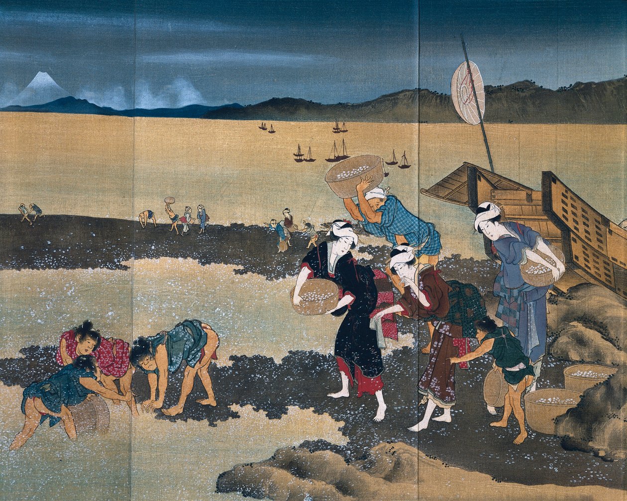 Kagyló horgászat alkotó: Katsushika Hokusai