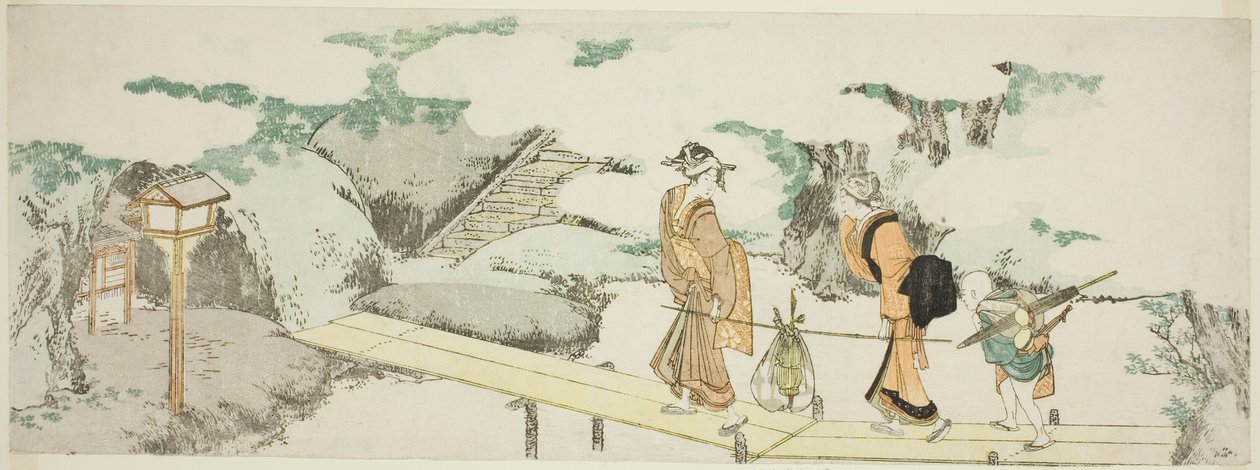A gyaloghídon alkotó: Katsushika Hokusai