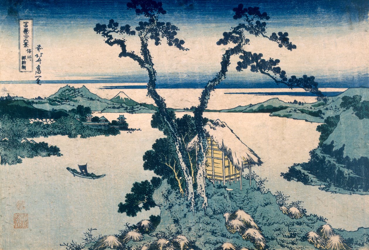 The Suna Lake (színes fatömbnyomat) alkotó: Katsushika Hokusai