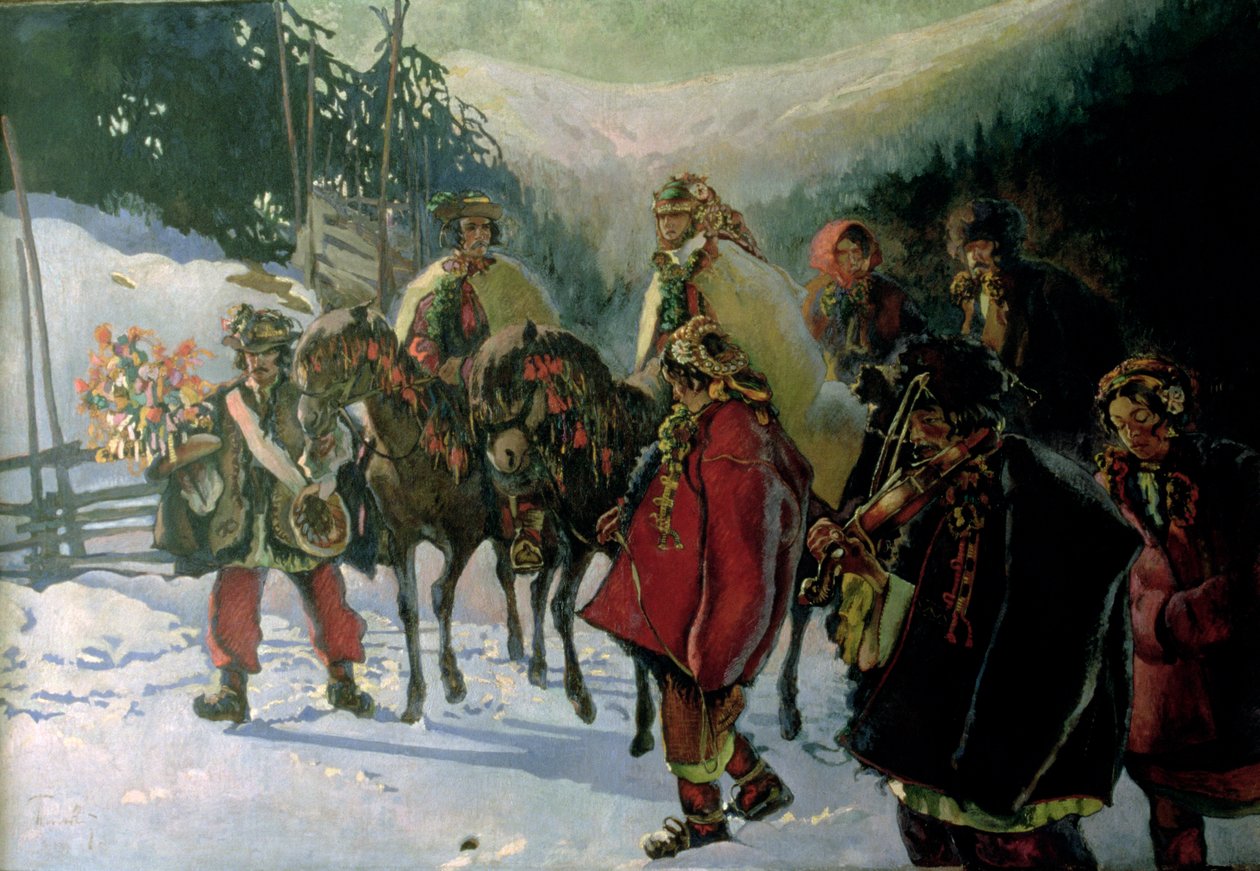 Hucul esküvő, 1909 alkotó: Kazimierz Sichulski
