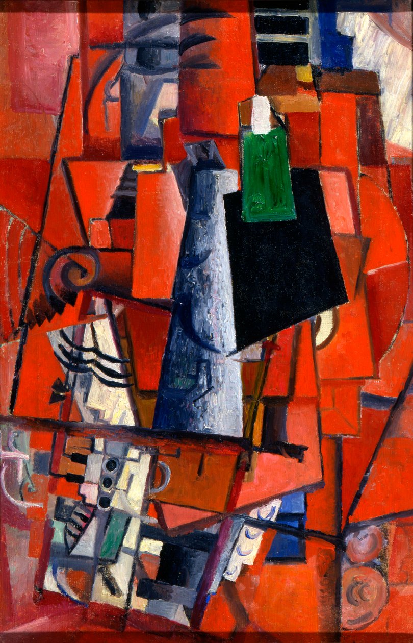 Egy nő a zongoránál, 1913. alkotó: Kazimir Severinovich Malevich