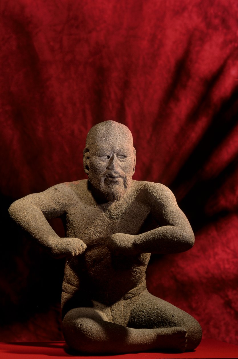 Olmec Enigma; figura; birkózó; NMAH; Mexikó alkotó: Kenneth Garrett