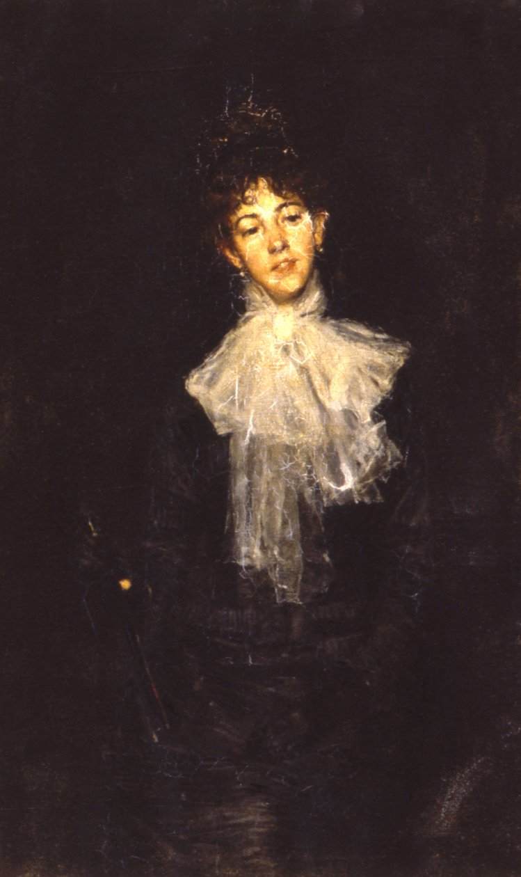 Egy fekete ruhás hölgy, 1880. alkotó: Kenyon Cox
