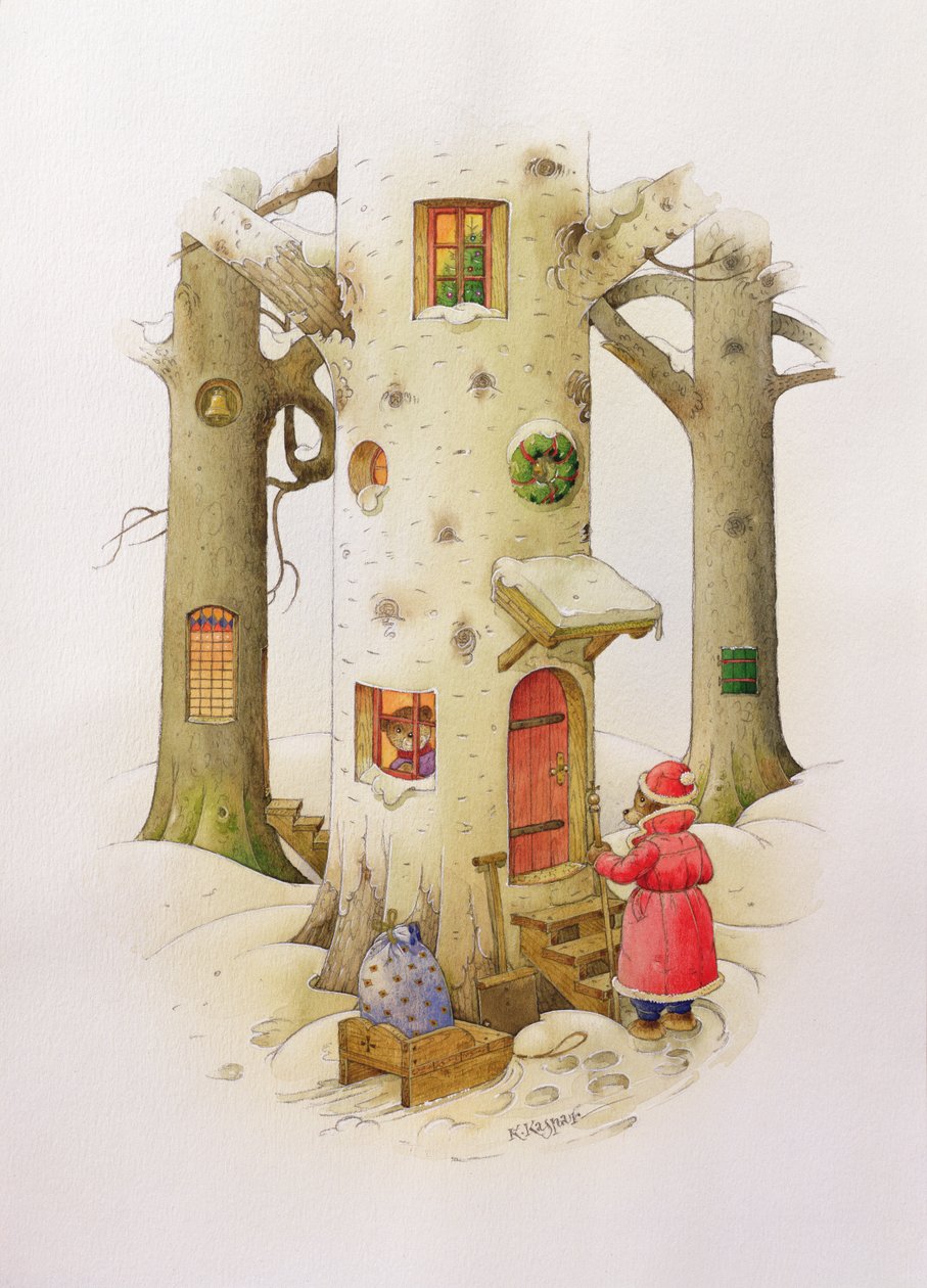 Medve Mikulás, 1999 (wc papíron) alkotó: Kestutis Kasparavicius