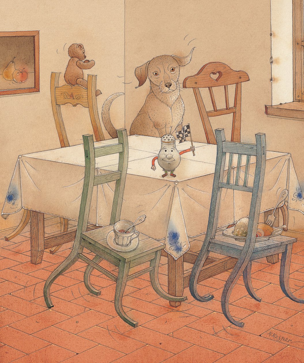 Székverseny, 2005 (wc papíron) alkotó: Kestutis Kasparavicius