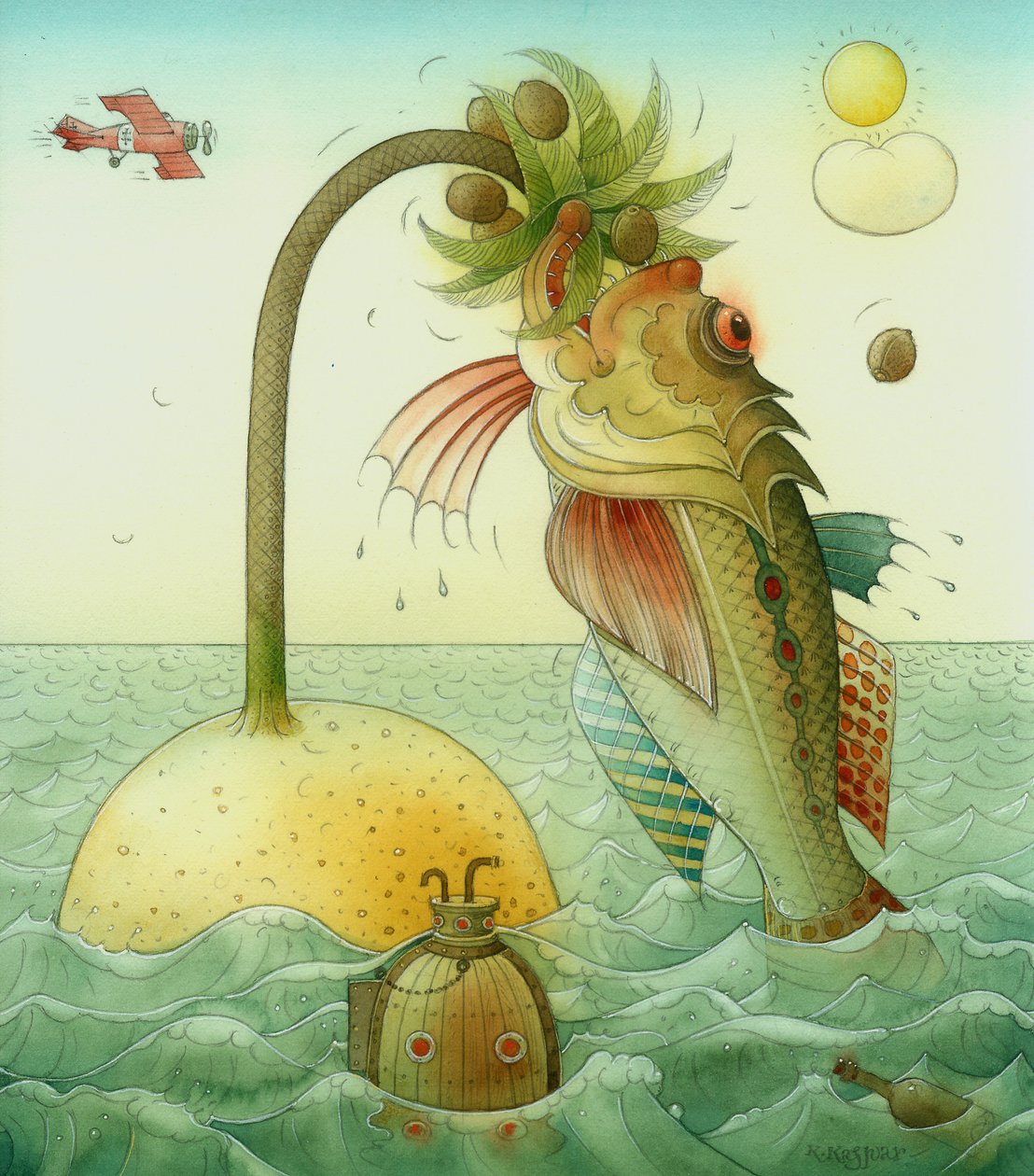 Fish, 2006 (wc papíron) alkotó: Kestutis Kasparavicius