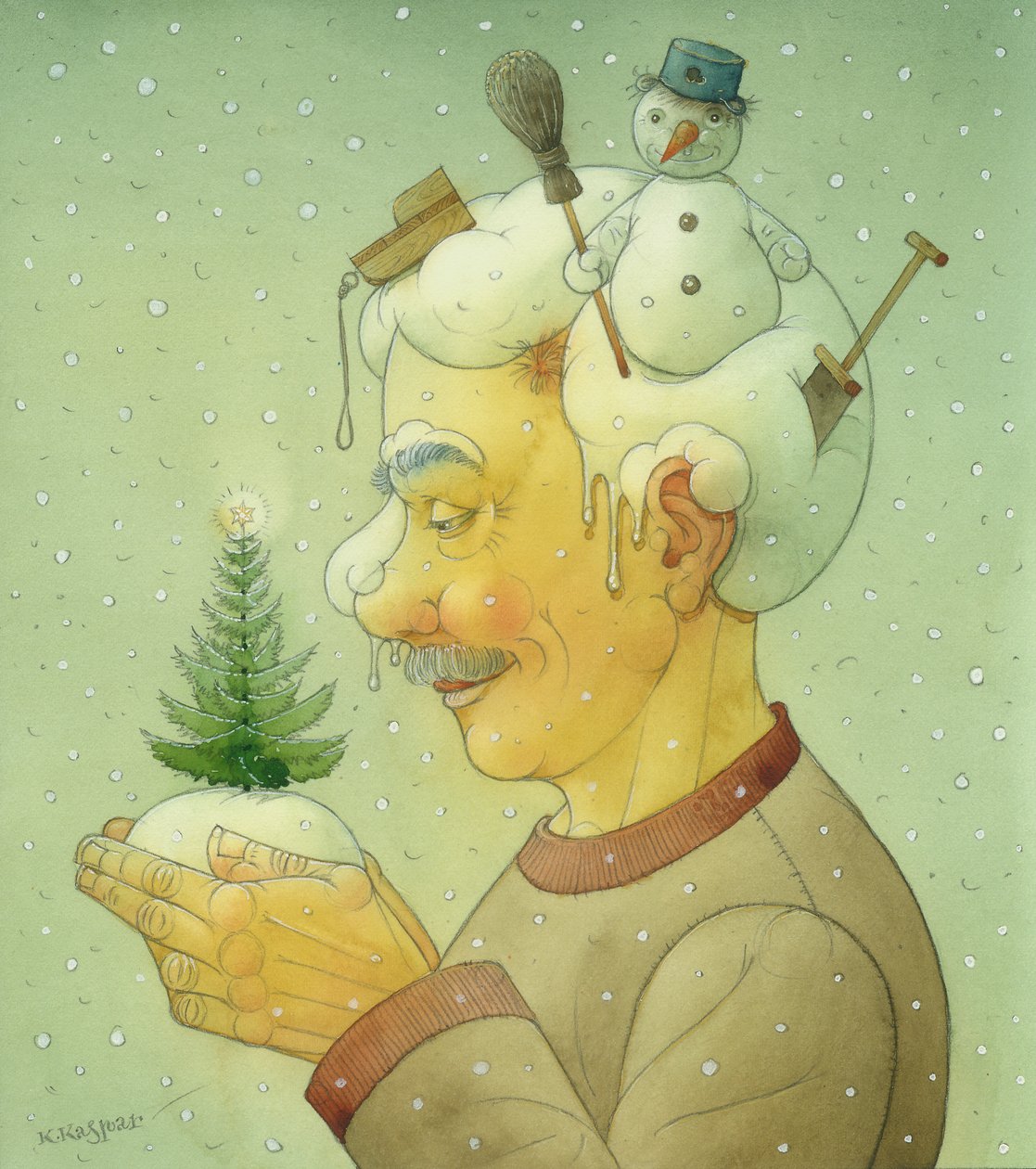 Havas tél, 2006 (wc papíron) alkotó: Kestutis Kasparavicius
