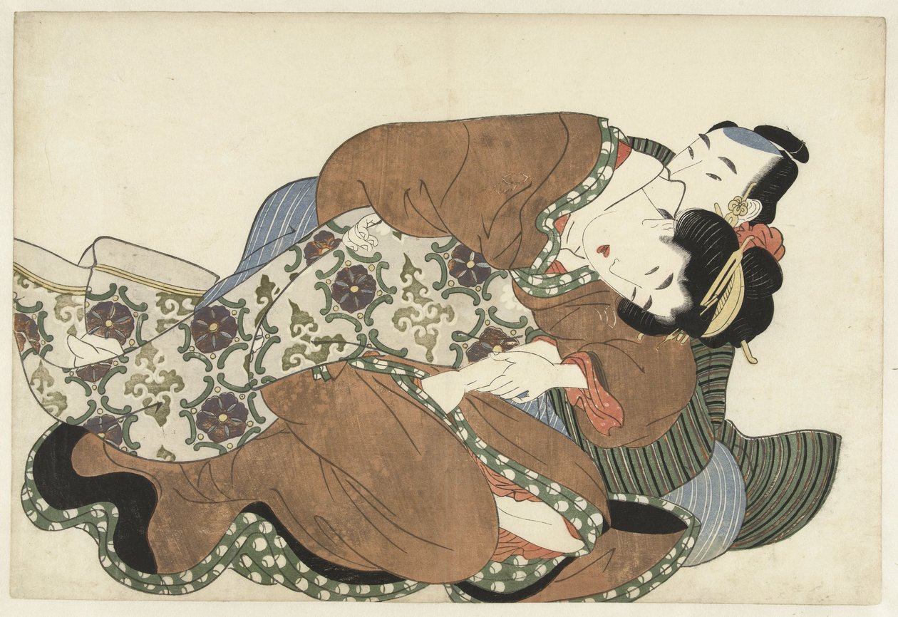 Szerelmes pár alkotó: Kikugawa Eizan (attributed to)