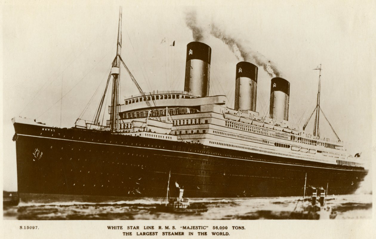 RMS „Majestic”, White Star Line gőzhajó, 1920-as évek. alkotó: Kingsway