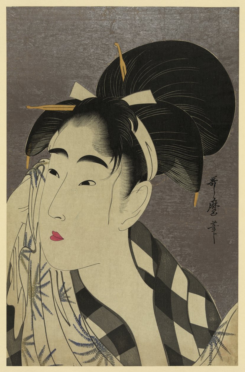 Izzadságruhás nő alkotó: Kitagawa Utamaro