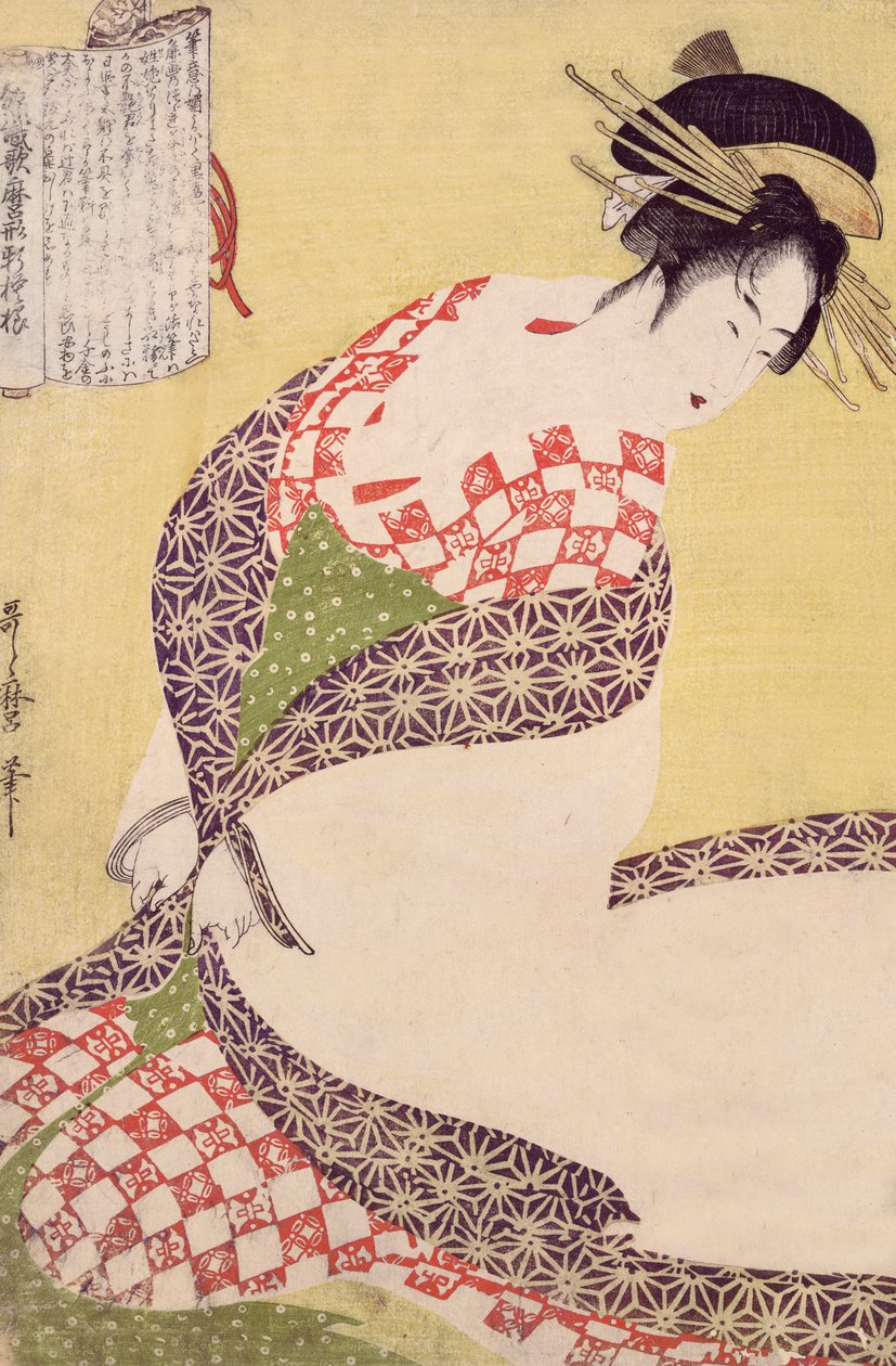 Térdelő udvarhölgy alkotó: Kitagawa Utamaro