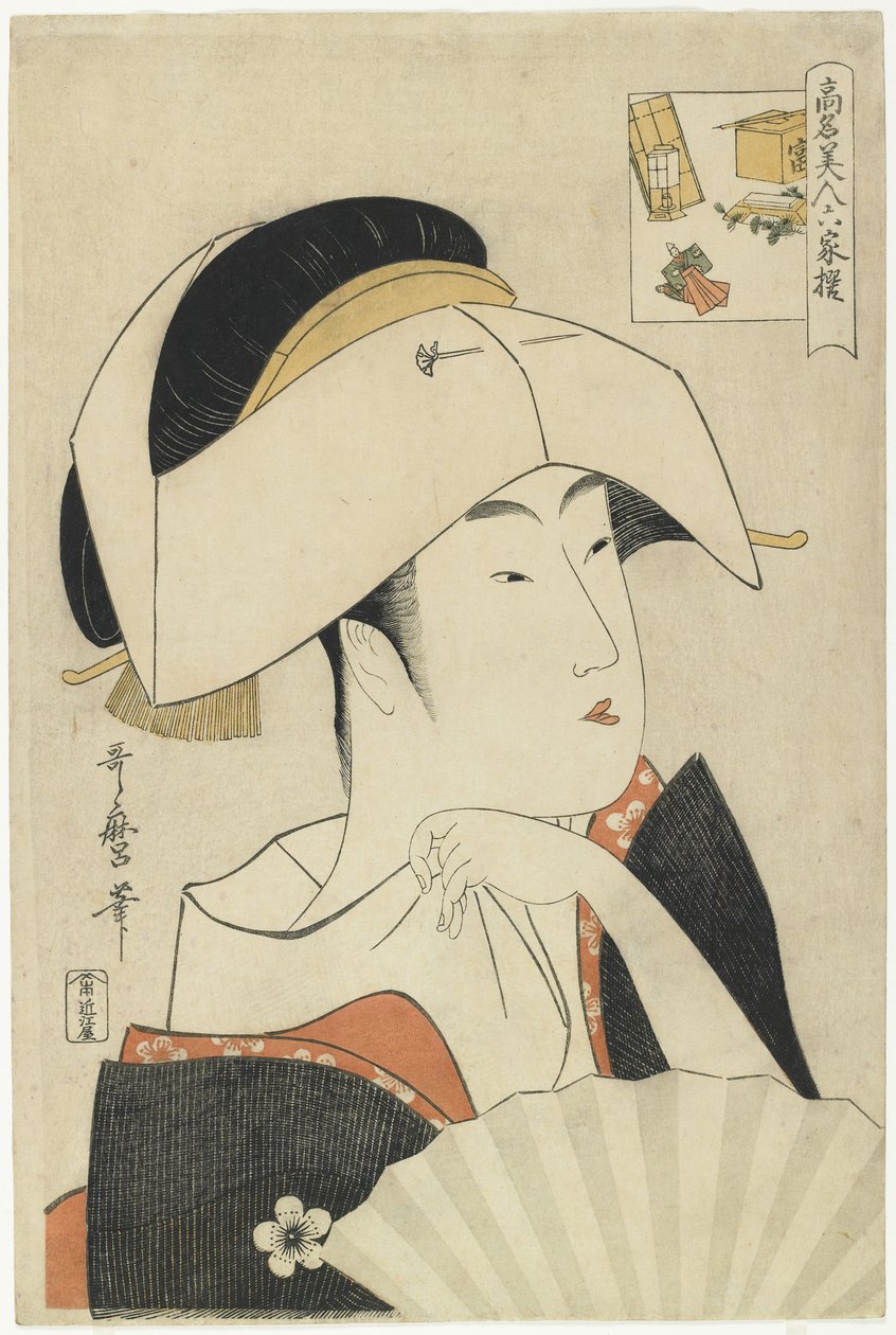 Tomimoto Toyohina portréja, 1795-1796 alkotó: Kitagawa Utamaro