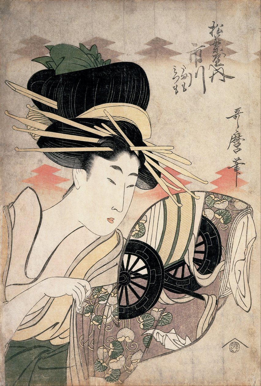 Ichikawa udvarhölgy a Matsuba létesítményből alkotó: Kitagawa Utamaro