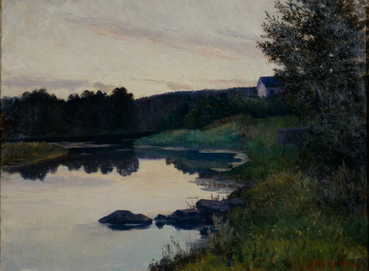 Nyári este (olaj, vászon) alkotó: Kitty Lange Kielland