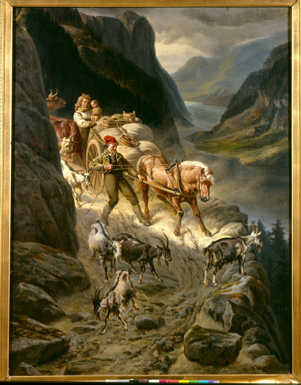 Le a hegyről (olaj, vászon) alkotó: Knud Bergslien