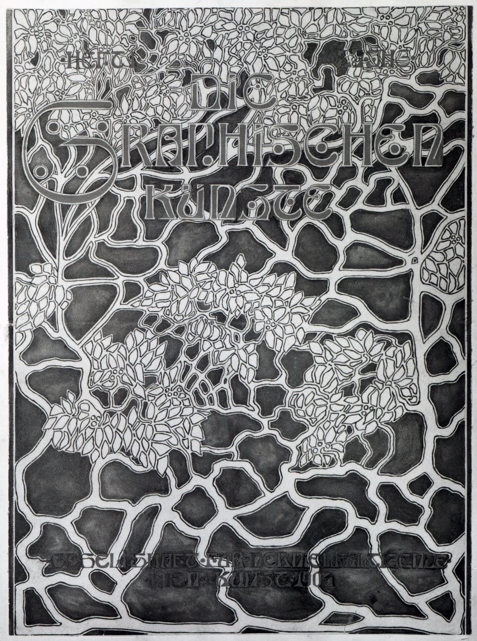 A „Die Graphischen Kunste” (arany festék) borítóterve alkotó: Koloman Moser