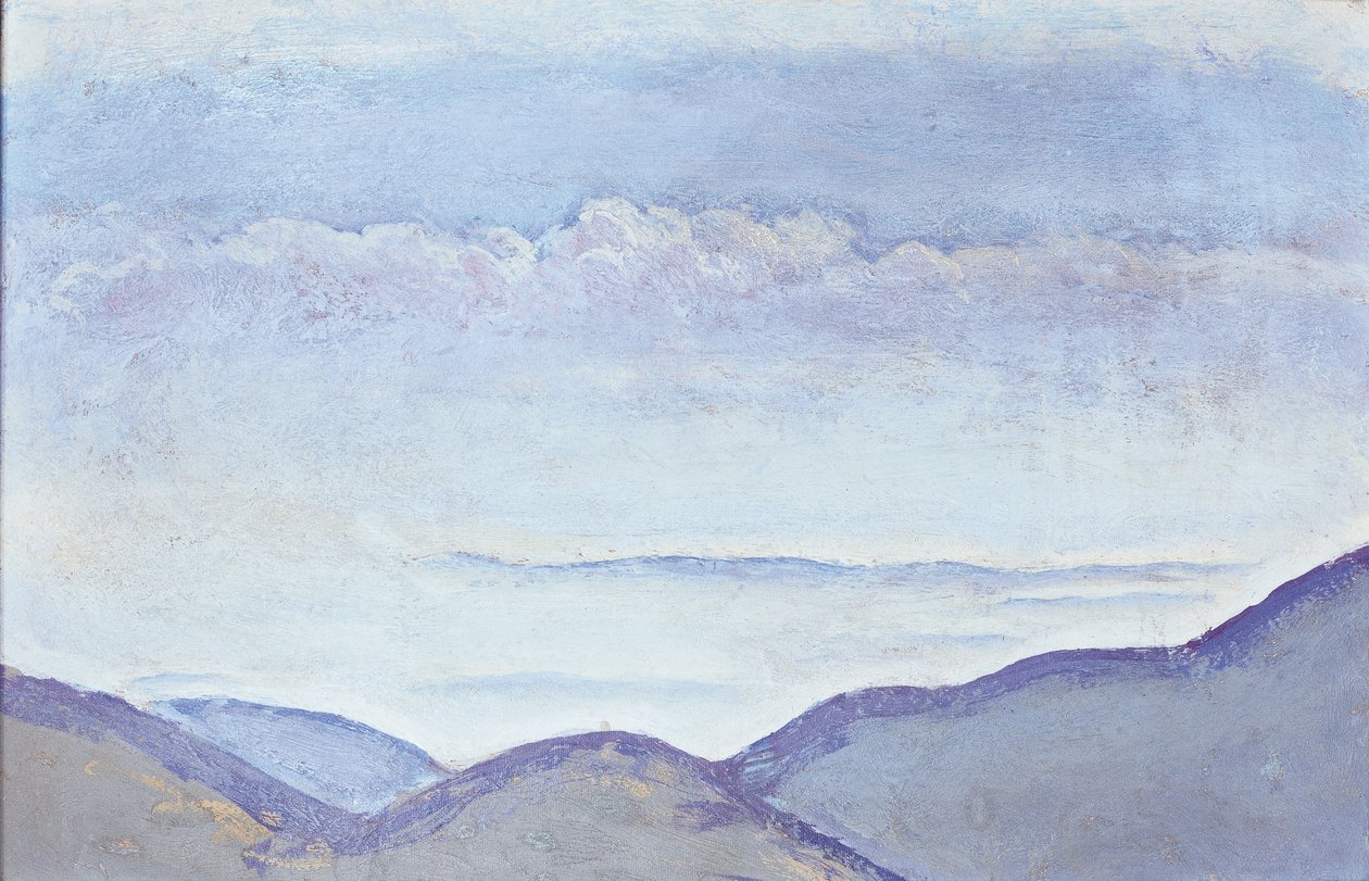 Berge - Hegyek ... (olaj, karton) alkotó: Koloman Moser