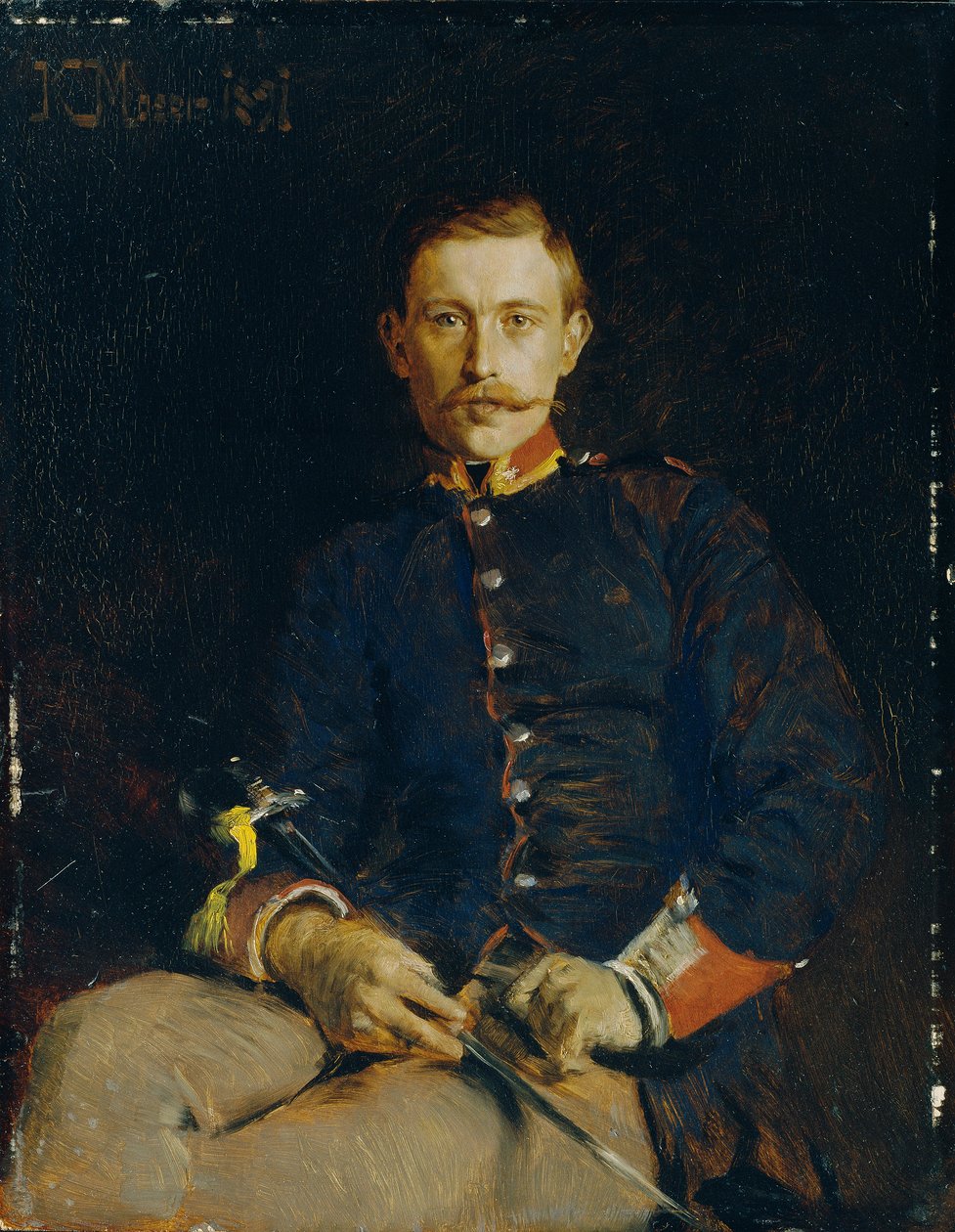 Franz Dangl egyenruhában alkotó: Koloman Moser
