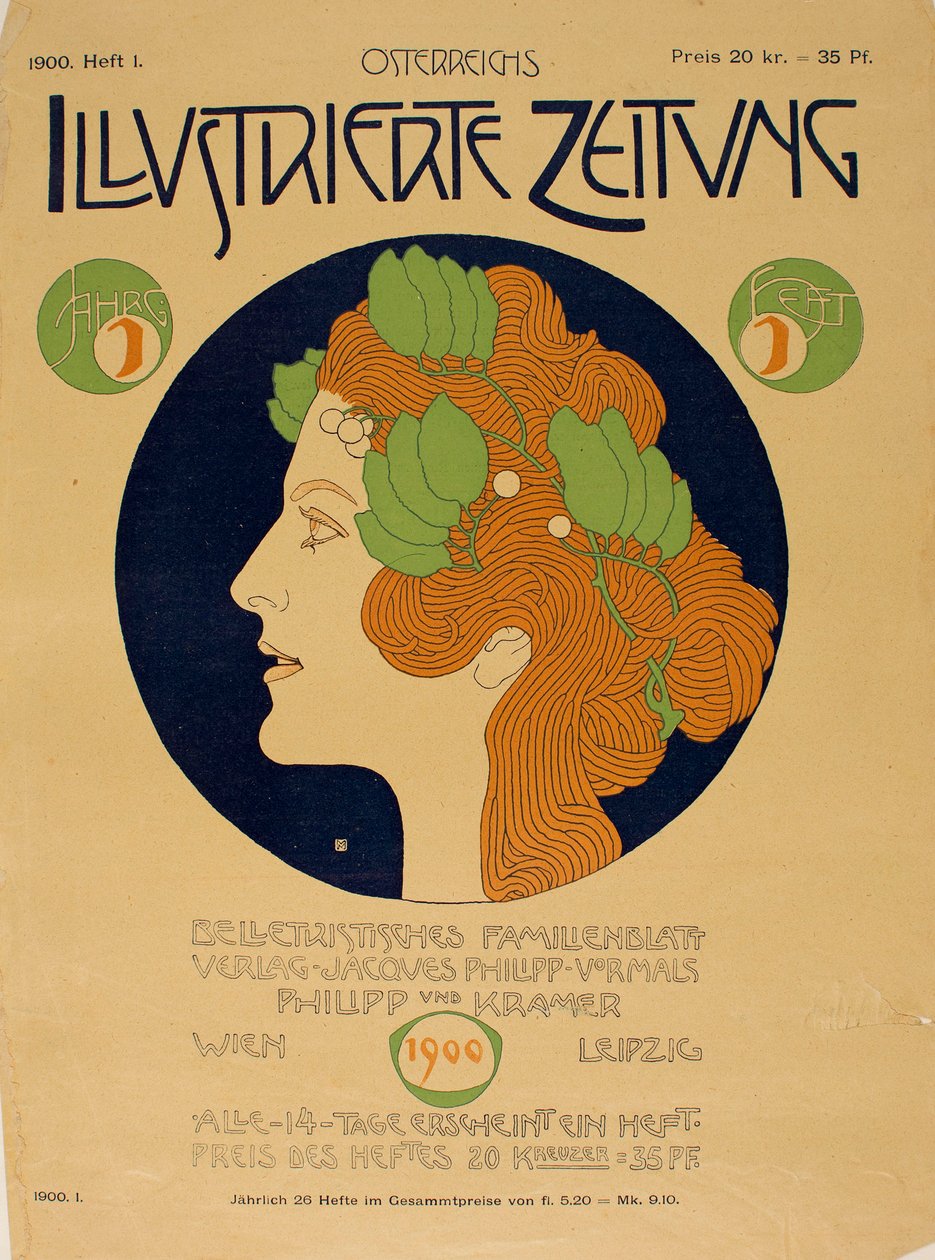 Ausztria illusztrált újságja, 1900. alkotó: Koloman Moser