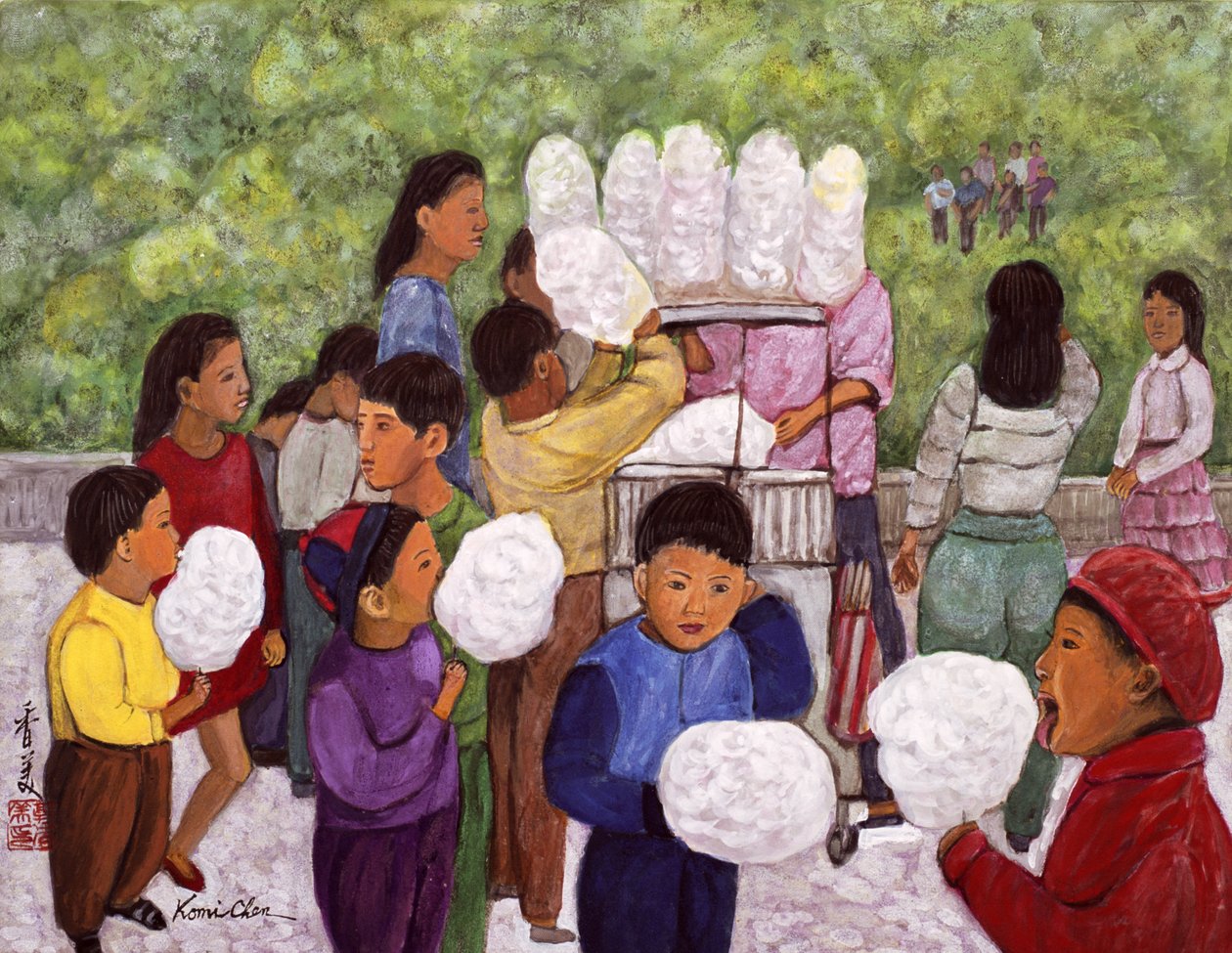 Vattacukor, 1992 (guache, selyem) alkotó: Komi Chen