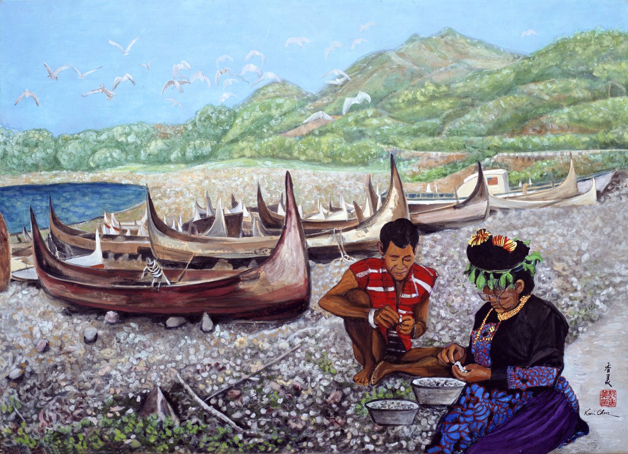 For Living, 1984 (guache, selyem) alkotó: Komi Chen