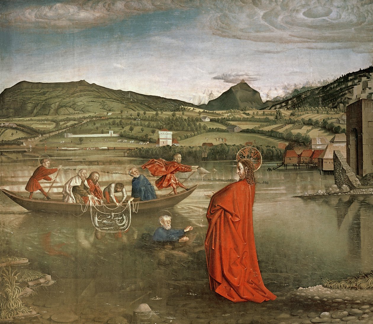 Csodálatos halvázlat, Francois de Mies bíboros oltárképéről, 1444 körül alkotó: Konrad Witz