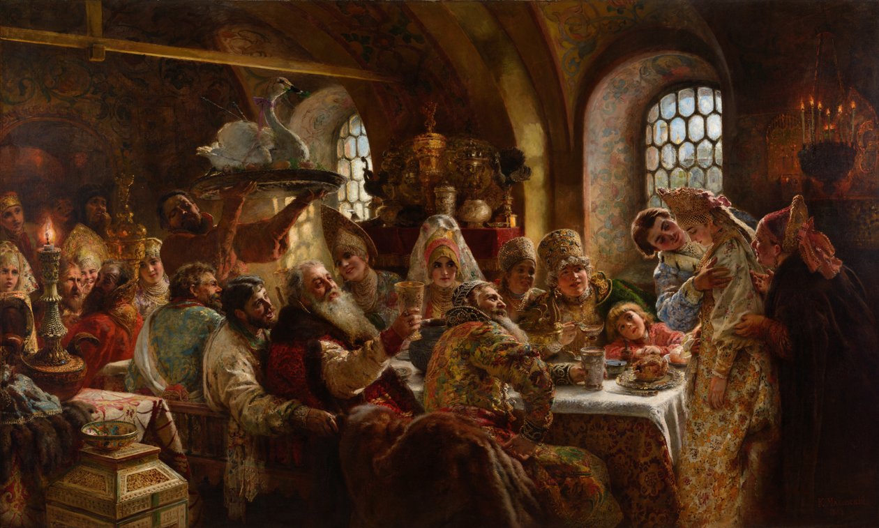 Boyar esküvői ünnep alkotó: Konstantin Egorovich Makovsky