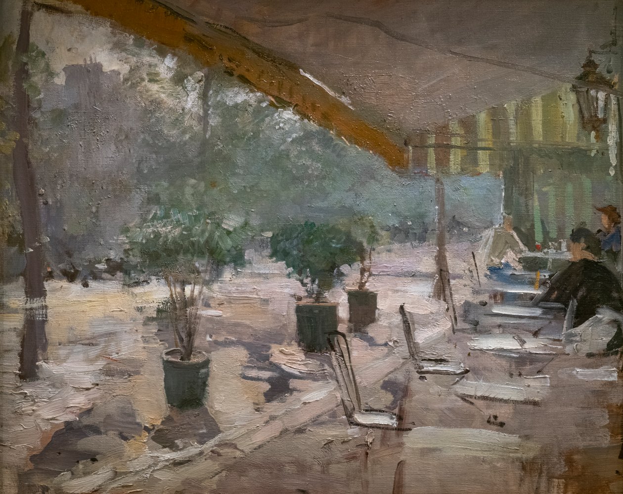 A párizsi kávézóban alkotó: Konstantin Alekseevich Korovin