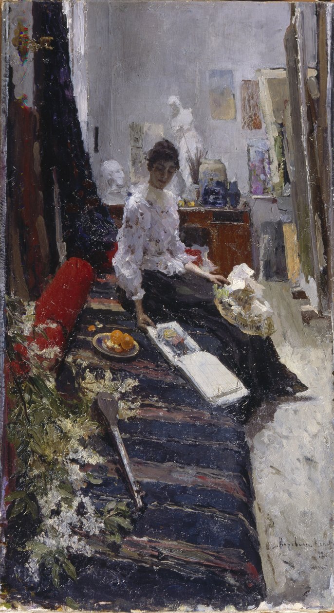 A Festőstúdióban alkotó: Konstantin Alekseevich Korovin