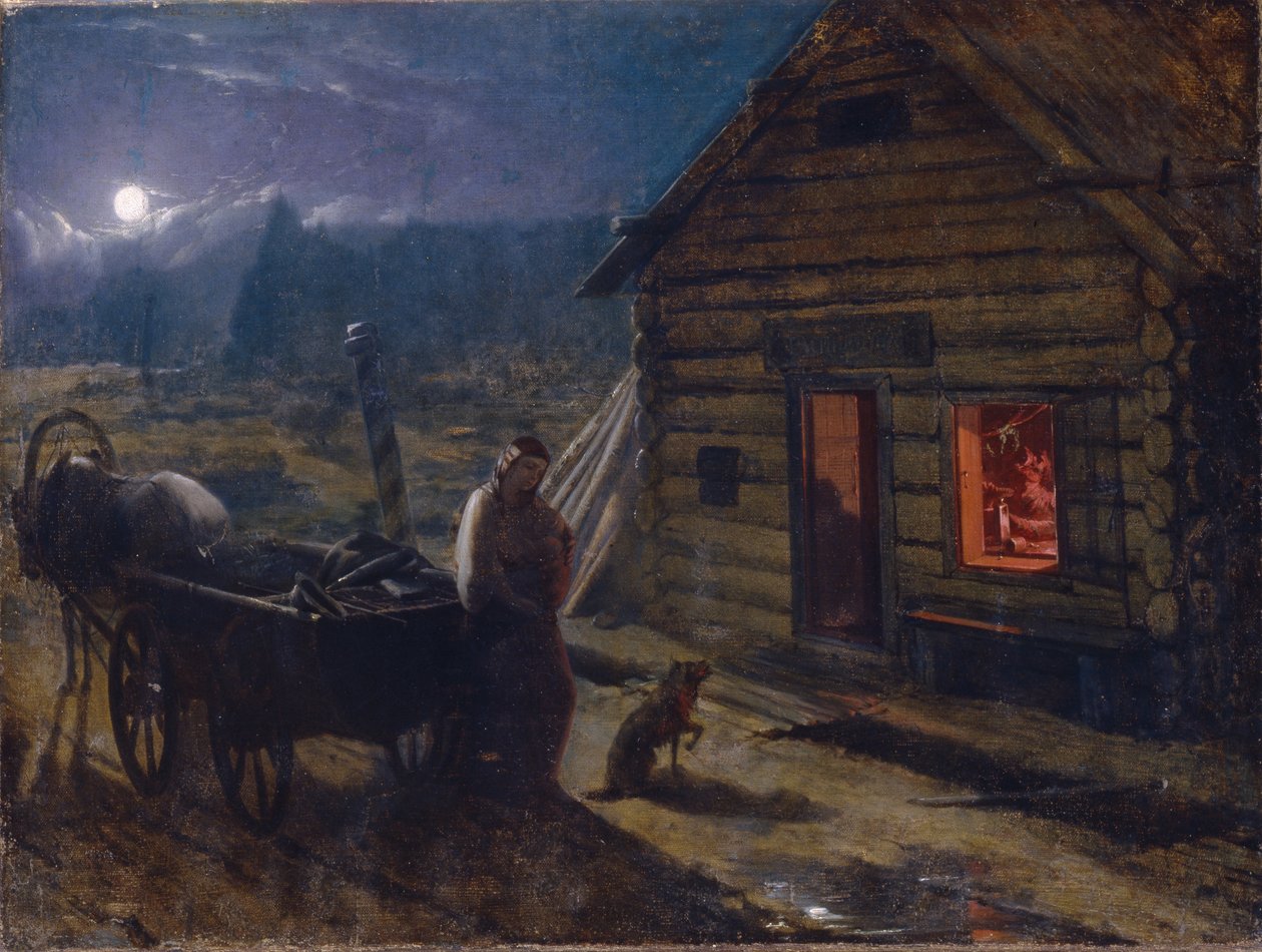 Taverna előtt alkotó: Konstantin Alexandrovich Trutovsky