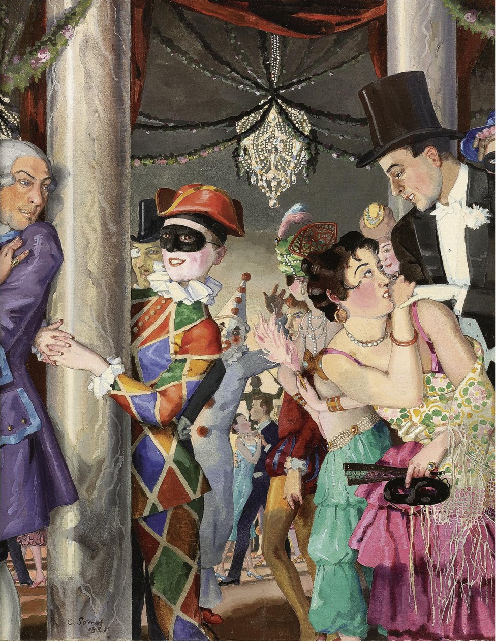 Álarcos, 1924 alkotó: Konstantin Andreevic Somov